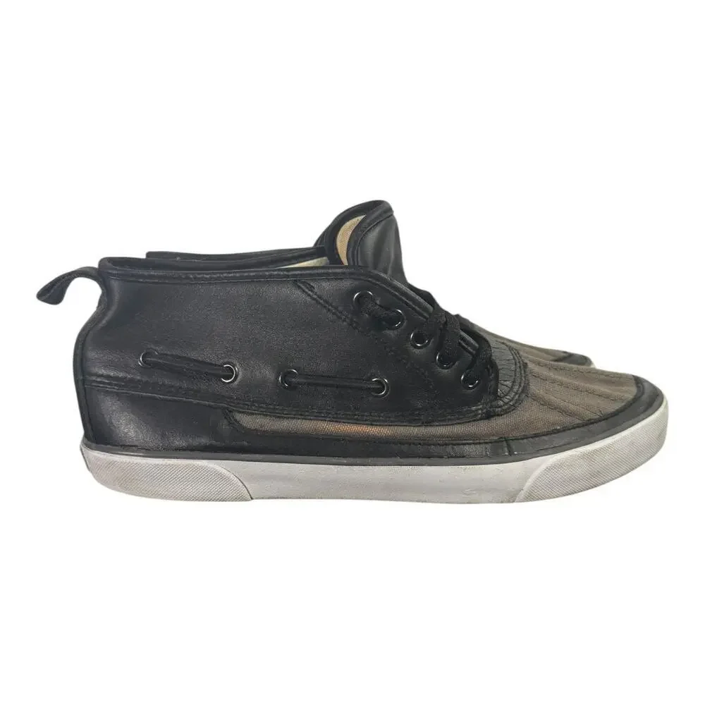 Polo Ralph Lauren Mens Parkstone Mid Sneakers Black/Brown Size 11.5D Lace Up